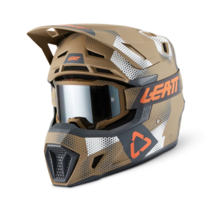 קסדת ליט 7.5 כולל משקפי אבק חו/שח- LEATT MOTO 7.5 V27