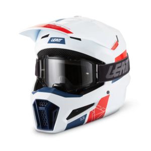 קסדת שטח + משקפי אבק ליט 2.5 לבן - LEATT MOTO 3.5 HELMET KIT 