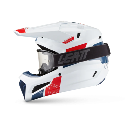 קסדת שטח + משקפי אבק ליט 2.5 לבן - LEATT MOTO 3.5 HELMET KIT 