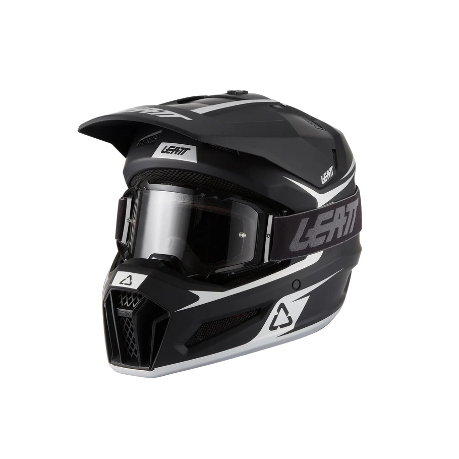 קסדת ילדים ליט שחור כולל משקפי אבק מתנה - LEATT MOTO 3.5 JR