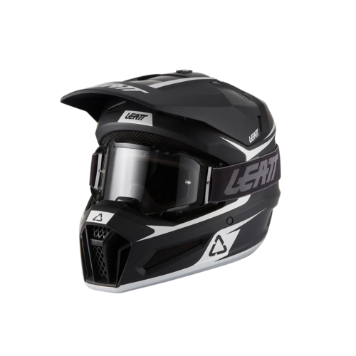 קסדת ילדים ליט שחור כולל משקפי אבק מתנה -  LEATT MOTO 3.5 JR