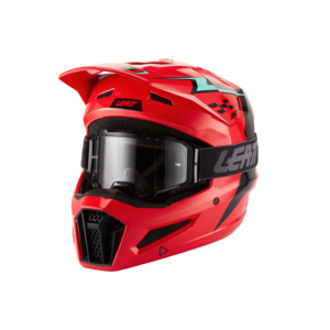 קסדת ילדים ליט אדום כולל משקפי אבק מתנה -  LEATT MOTO 3.5 JR