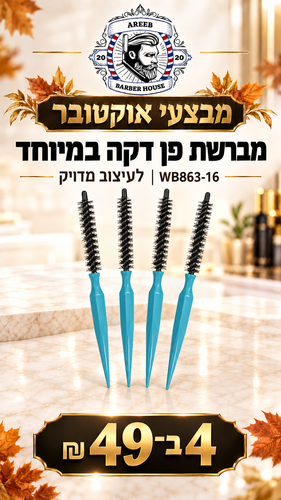 מבצע! 4 מברשות פן דקה במיוחד 