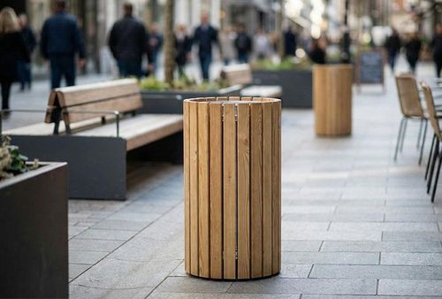 אשפתון עגול איכותי לחוץ – דגם סביליה – תמונה 2