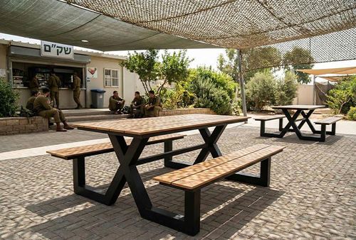 שולחן קקל אלומיניום ופוליווד – 176 ס
