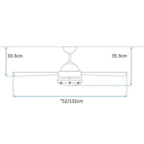מאוורר תקרה Westinghouse Jessica 52'' CCT 