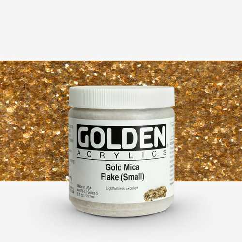 מדיום נצנצים לאקריליק GOLD MICA FLAKE ׂSMALL