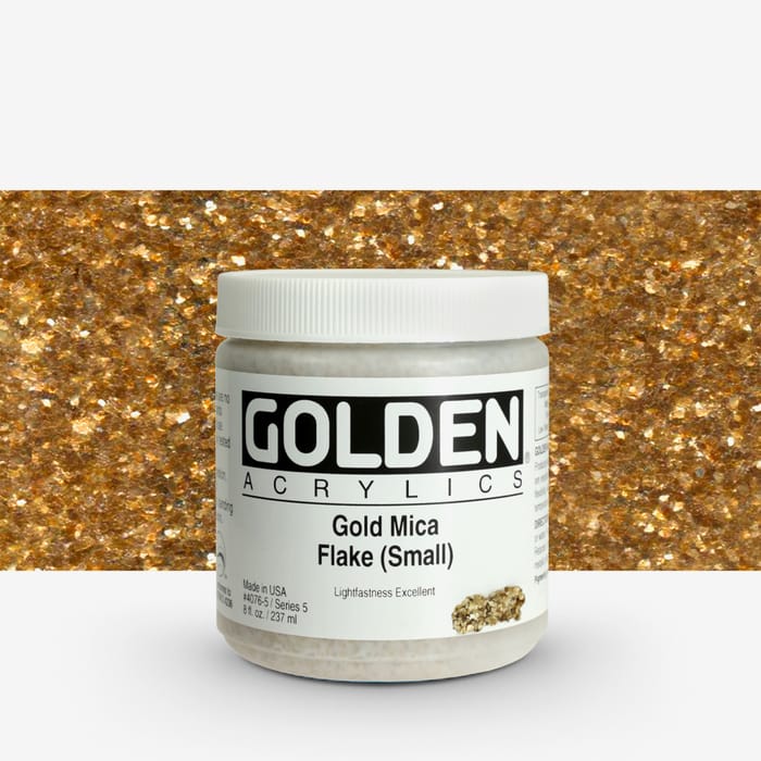 מדיום נצנצים לאקריליק GOLD MICA FLAKE ׂSMALL
