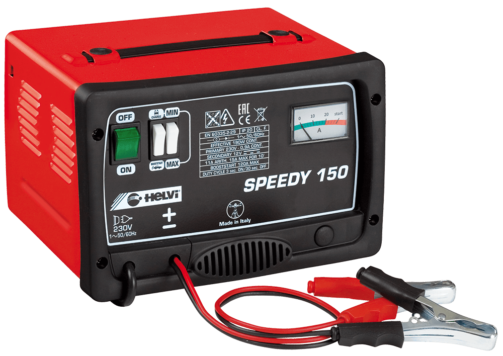 HELVI Speedy 150 - מטען מצברים / בוסטר נייד מקצועי 16A 12V ת.איטליה