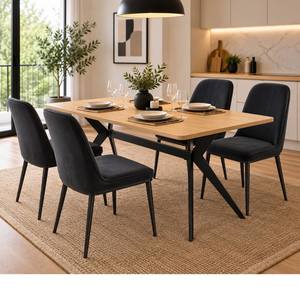 שולחן אוכל בעיצוב מודרני כולל 4 כסאות Tudo Design