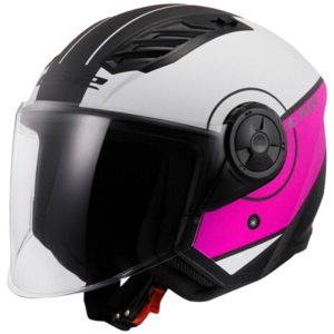 קסדת 3/4 אל אס 2 איירפלו 2 ורוד לבן – LS2 OF616 AIRFLOW II White pink
