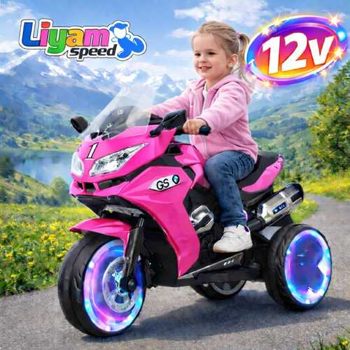 אופנוע ממונע לילדים 12V כחול Liyam Speed