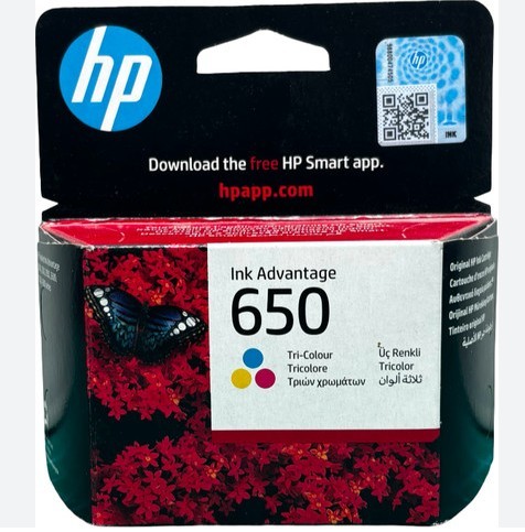 ראש דיו צבעוני מקורי HP 650 Tri-Color (CZ102AE) – תפוקה עד 200 דפים