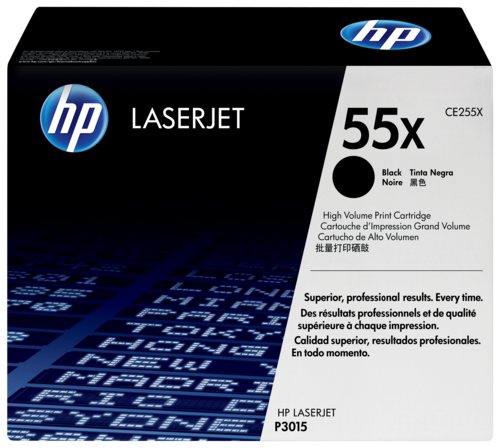 טונר שחור מקורי מוגדל HP 55X CE255X – המחסנית