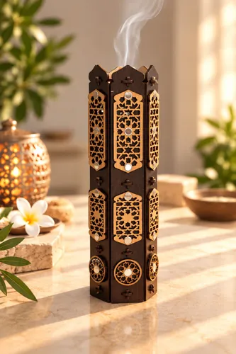 מתקן לקטורת מקלות 3 שעות מעץ דקורטיבי