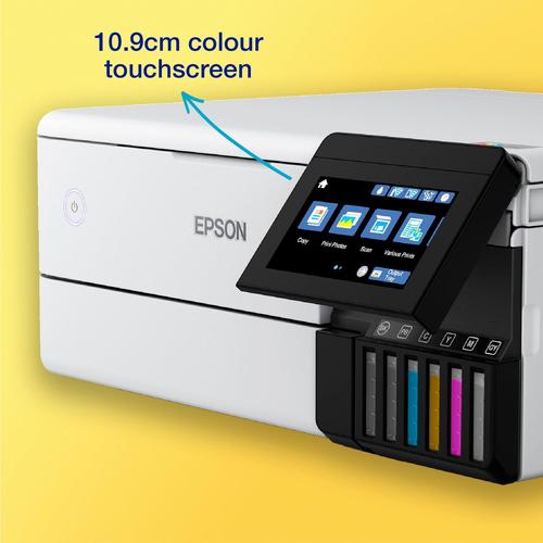 מדפסת הזרקת דיו פוטו Epson EcoTank L8160 – מסך המגע ולוח הבקרה