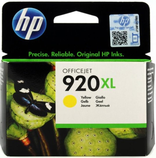 HP CD974AE (920XL Yellow) – מחסנית דיו צהוב מקורי | תפוקה עד 700 דפים