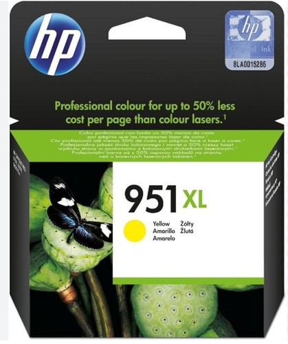 HP 951XL Yellow – מחסנית דיו צהוב מקורית בתפוקה גבוהה