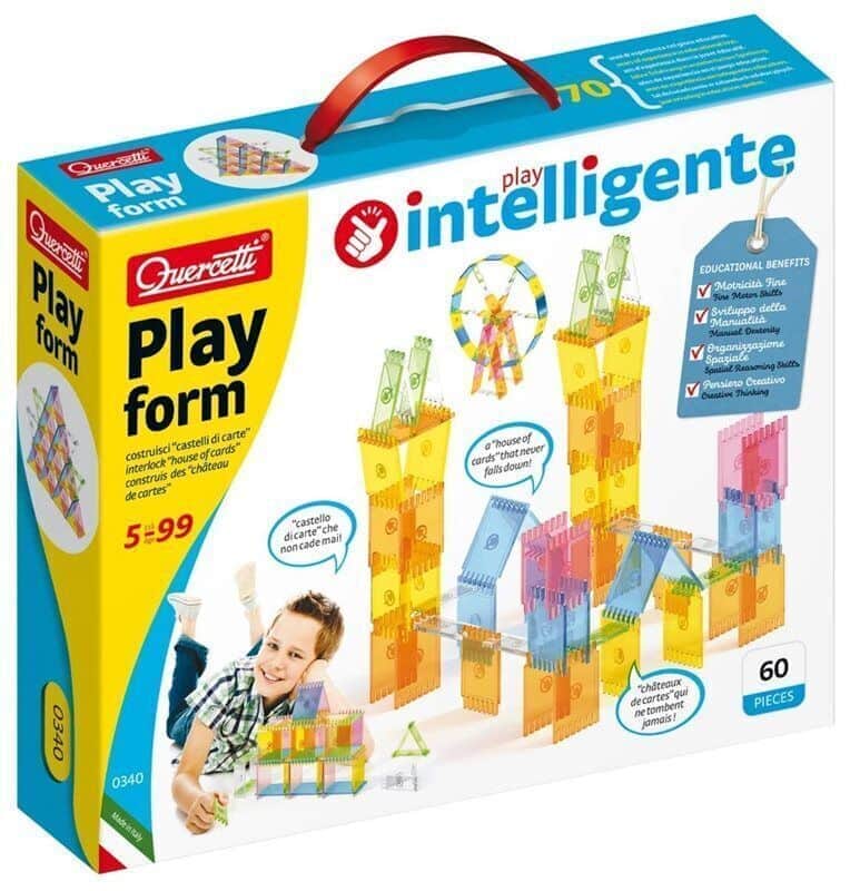 משחק הרכבה בית הקלפים Play Form עם 60 חלקים Quercetti