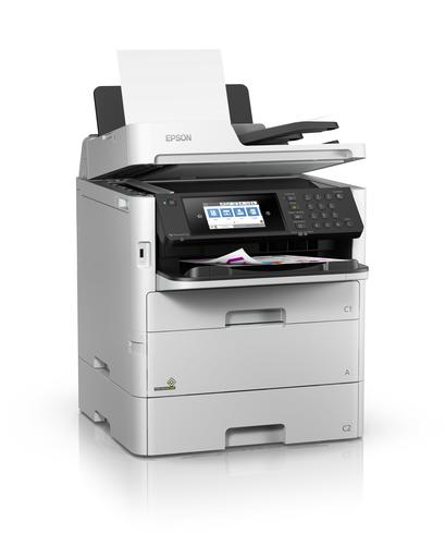 מדפסת הזרקת דיו משולבת Epson WorkForce Pro WF-C579RDTWF – מבט מלפנים ומהצד