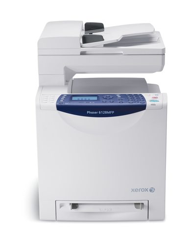 מדפסת לייזר משולבת צבעונית Xerox Phaser 6128MFP – מבט מלפנים