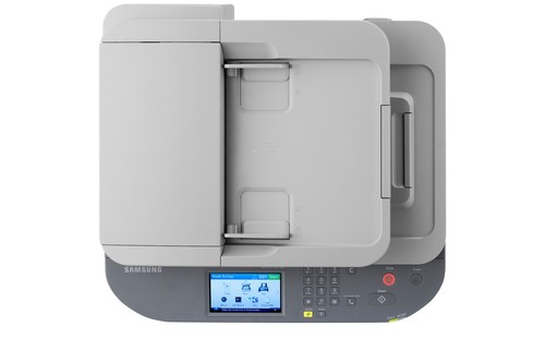 מדפסת לייזר משולבת Samsung SCX-5737FW – מבט מלמעלה על המזין ולוח הבקרה