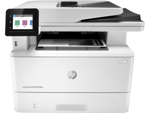 HP LaserJet Pro MFP M428fdn . מדפסת לייזר משולבת שחור־לבן A4 מתצוגה . הדפסה, צילום, סריקה צבעונית ופקס