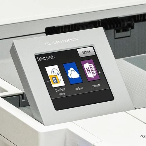 מדפסת לייזר צבעונית Brother HL-L9470CDN – תקריב מסך המגע