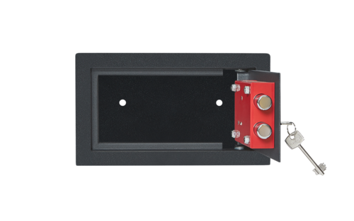 כספת ExecutiveSafe CS-1 – דלת פתוחה, מנגנון נעילה ופנים הכספת