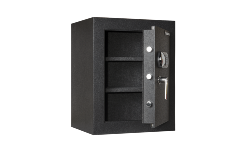 כספת ExecutiveSafe ACS-8 – דלת פתוחה עם מדפים