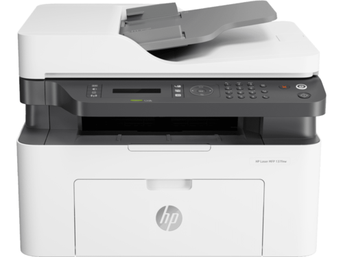 מדפסת לייזר משולבת שחור לבן HP Laser MFP 137fnw – מבט מלפנים