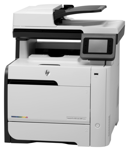 מדפסת לייזר משולבת צבעונית HP LaserJet Pro 400 color MFP M475dw – מבט אלכסוני מלפנים