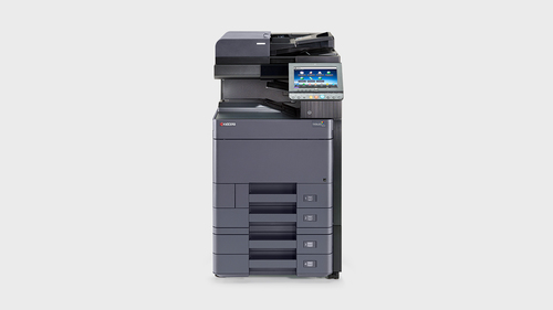מכונת צילום משולבת צבעונית Kyocera TASKalfa 4052ci – מבט חזיתי עם 4 מגשי נייר