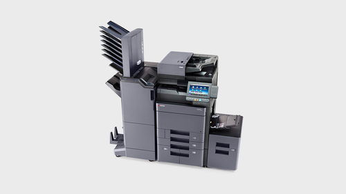 מכונת צילום משולבת צבעונית Kyocera TASKalfa 4052ci – מבט מלמעלה עם תיבות דואר וגימור
