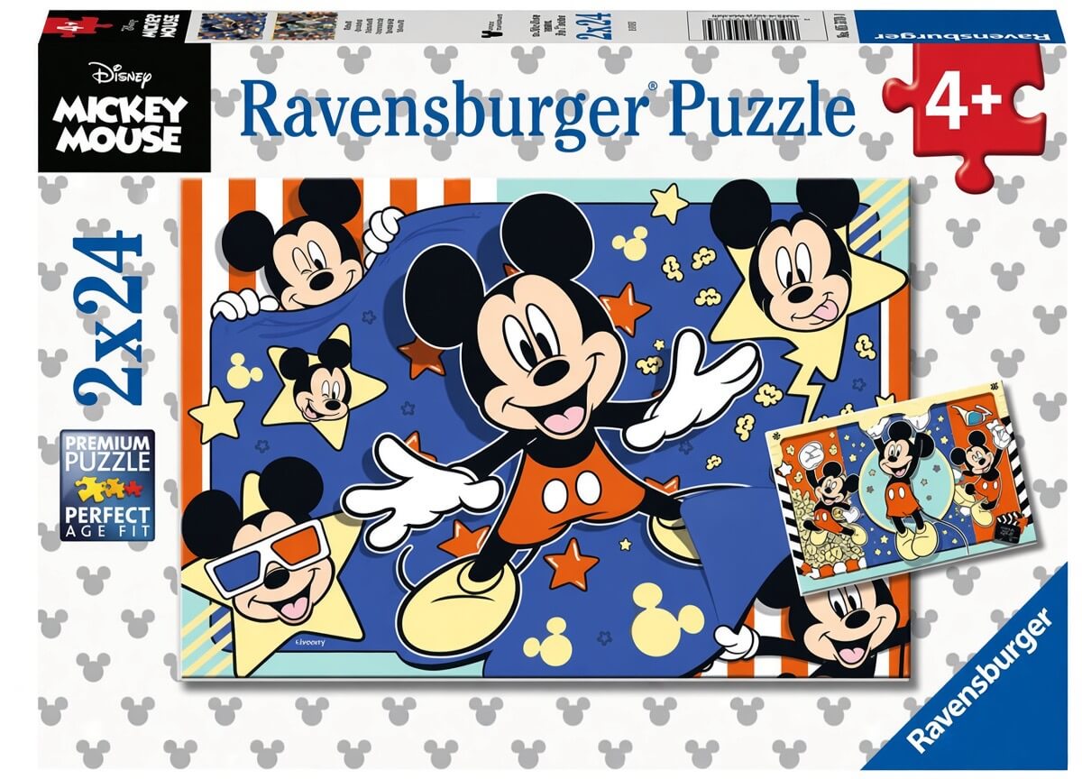 מארז 2 פאזלים מיקי מאוס 24 חלקים Ravensburger