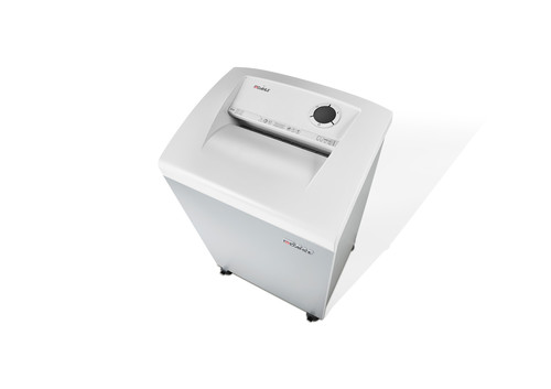 מגרסת פתיתים מחלקתית Dahle 40322 – מבט מלמעלה על פתח ההזנה וכפתור ההפעלה