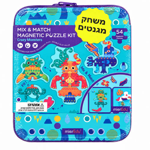 ערכת פאזל מגנטי Mix & Match מפלצות 54 חלקים Mieredu