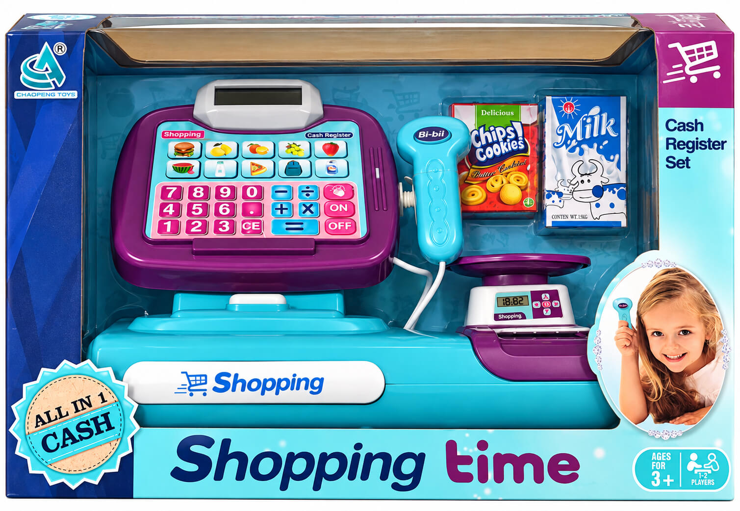 ערכת קופה רושמת לילדים עם סורק ומשקל Chaofeng Toys