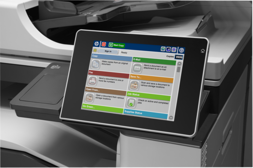 מדפסת משולבת HP LaserJet Enterprise 700 color MFP M775dn – תקריב לוח מגע