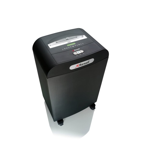 מגרסת נייר Rexel Mercury RDS2270 – מבט מלא מלמעלה בזווית, על גלגלים