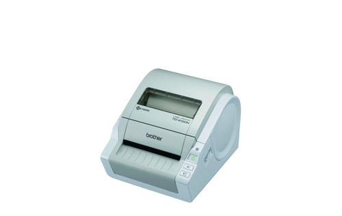 מדפסת מדבקות Brother TD-4100N – מבט בזווית מלפנים