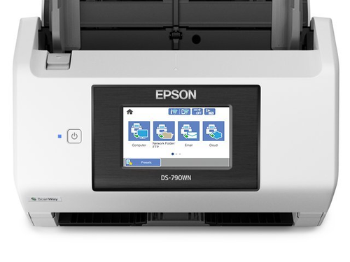 סורק מסמכים רשתי Epson WorkForce DS-790WN – תקריב מסך המגע