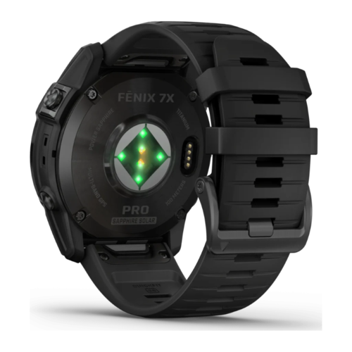 Garmin fēnix 7X Pro Sapphire Solar – חיישני הדופק בגב השעון