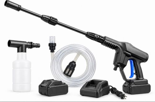 מכונת שטיפה נטענת 40 BAR בלחץ 20V /18 +  מפוח נטען טורבינה + אביזרים PWC201.3 [ סוללה + מטען ] BOLT