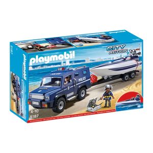 פליימוביל גיפ משטרה וסירת מירוץ על נגרר 5187
