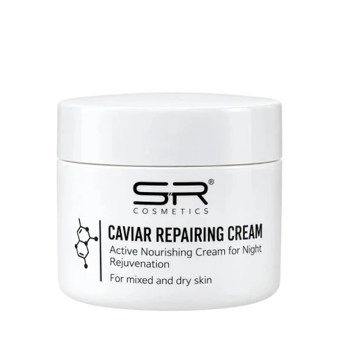 קרם לילה קוויאר של SR COSMETICS לשיקום, הזנה וחידוש עור הפנים 250ml