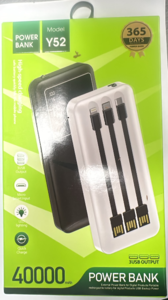 סוללה ניידת POWER BANK 40000mAh כל סוגי היציאות ותאורה