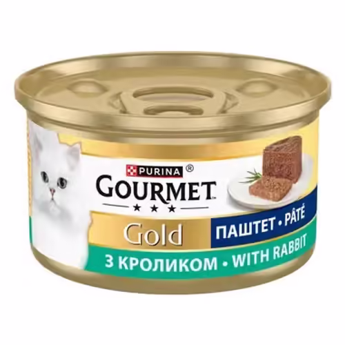 גורמה Gourmet גולד מעדן פטה ארנב – מזון לח לחתול 85 גרם
