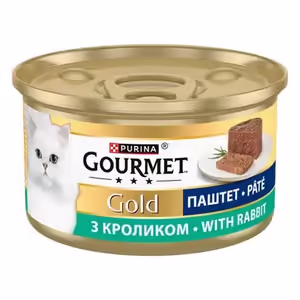 גורמה Gourmet גולד מעדן פטה ארנב – מזון לח לחתול 85 גרם