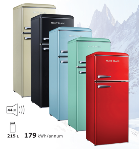 מקרר מקפיא עליון 215 ליטר דגם MBR-290DF-PS ירוק פיסטוק MONT BLANC